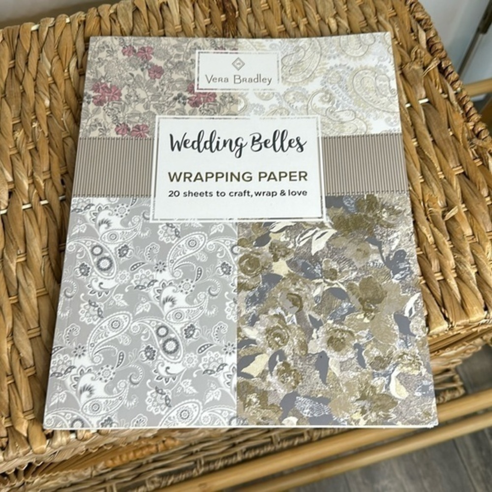 Vera‎ Bradley Wedding Bells wrapping paper 20 sheets